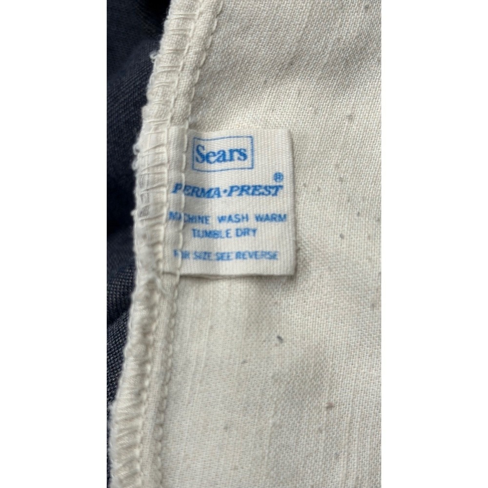 Vintage Sears Mens Overalls Union Made Perma-Prest Tradewear 40x32 Denim 70s - Picture 7 of 14